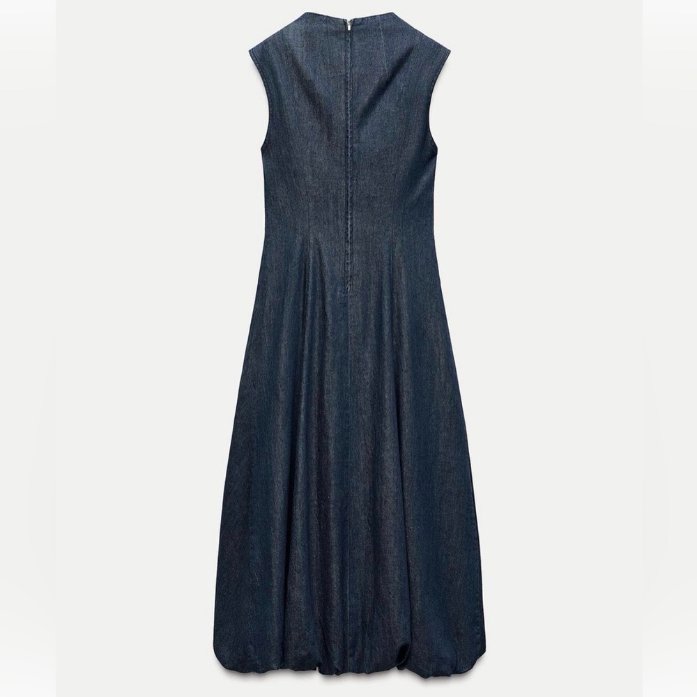 Zara Denim Balloon Dress sz XXL Brand New - Picture 3 of 3